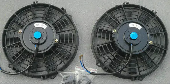 Алюминиевый радиатор и вентилятор * 2 для Chevy / GM грузовика руководство 1960 1961 1962