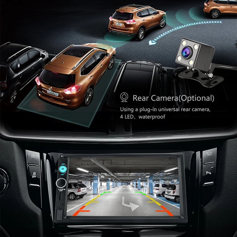 Vtopek 7 дюймов сенсорный экран 2 din Android мультимедийный плеер MP5 дисплей