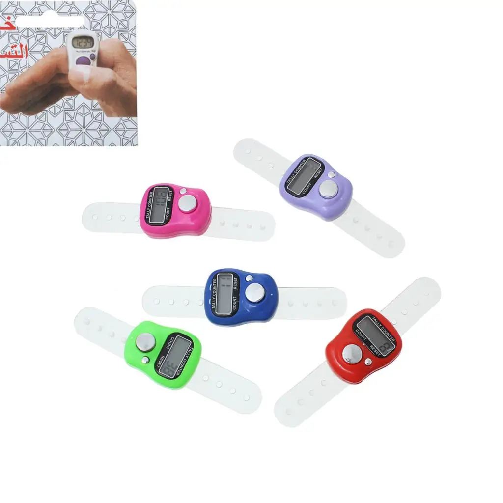 

DoreenBeads Plastic Digital Counter Finger Ring Hand With Finger Band Strap(Battery Included)At Random 10cmx2.8cm,8 PCs new