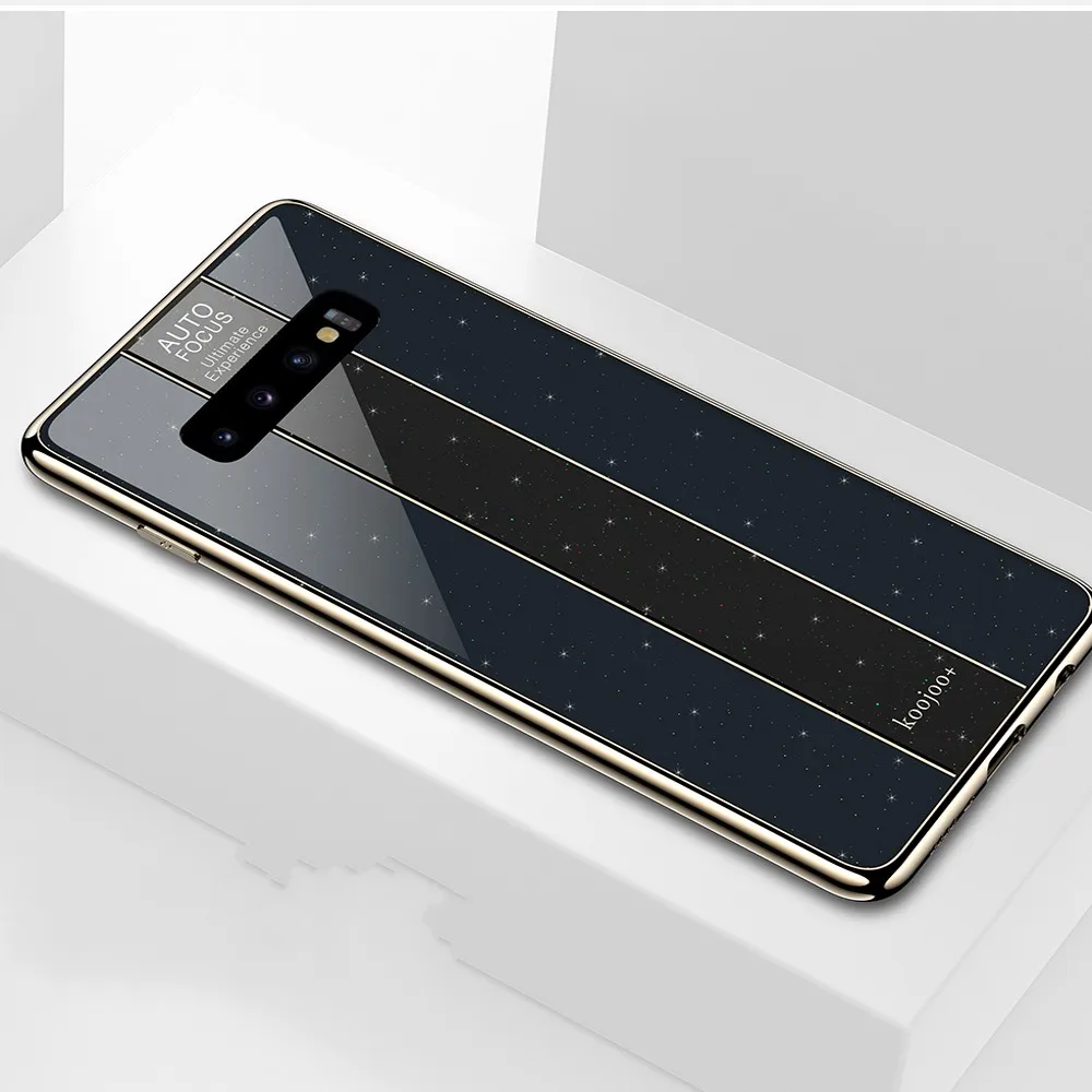 Гальваническое стекло чехол для samsung Galaxy S10 Lite Plus Note8 S8 S9 Note9 Роскошный покрытый