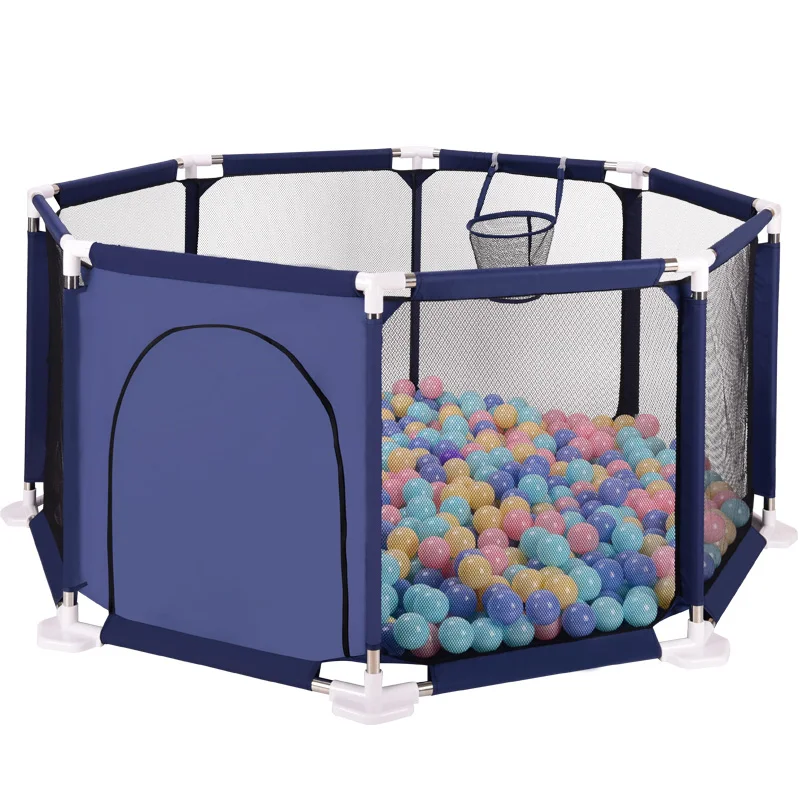 Blue with bluebasket IMBABY манеж для детей восьмиугольная большая площадь детская палатка бассейн шары Детский Манеж Детский шатер шар бассейн для детского забора - Цвет: Blue with bluebasket