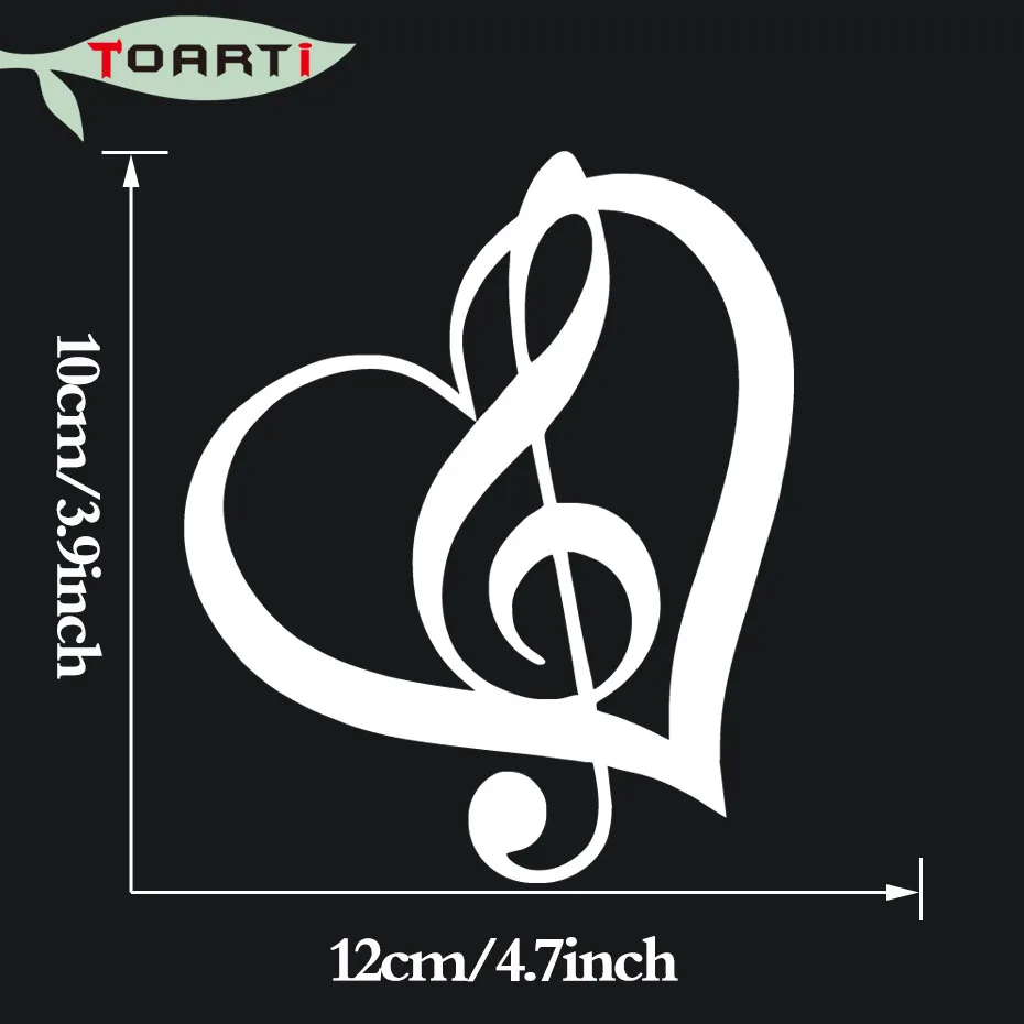 Переводная наклейка с сердечком и тройным клифом на окно автомобиля для стенок