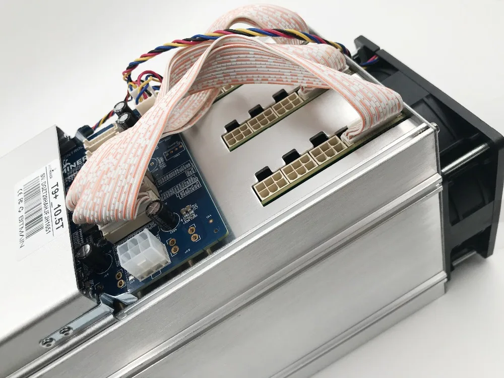 Только 80 90% новый AntMiner T9 + 10 5 T miner 16nm BTC Биткоин Майнинг машина от bitmain plus 10.