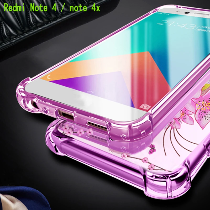 Kainuen антидетонационных coque крышка чехол для Xiomi Xiaomi Redmi Note 4x 4 x Note4x Силикон + PC