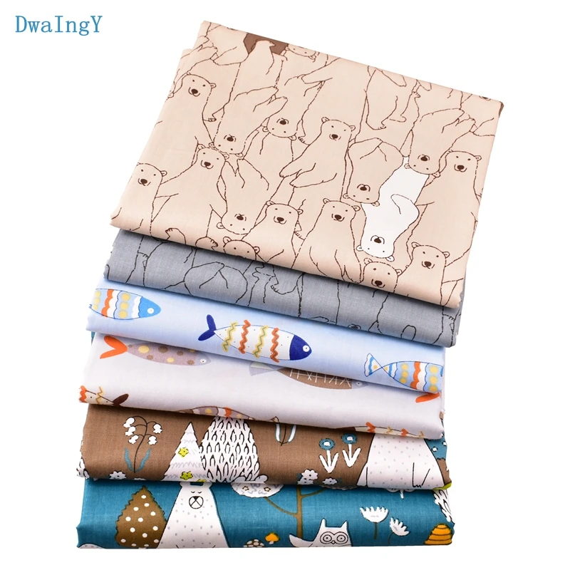 DwaIngY 6 шт./лот или 50x16 0 см/шт. хлопчатобумажная ткань для лоскутного шитья сделай