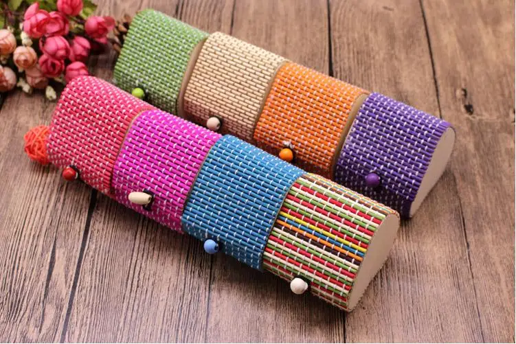 

100pcs/lot Lovely Mini Heart Shape Weaving Bamboo Wooden Jewelry Storage Boxes Ring/Necklace/Earrings Display Box SN418