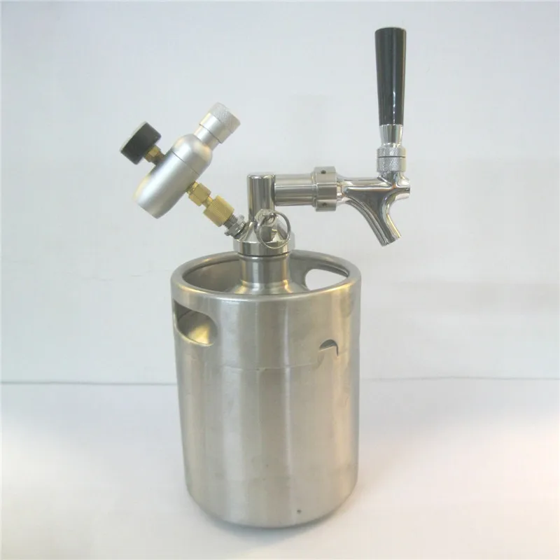 

TTLIFE 1.8L Stainless Steel Beer Keg With Faucet Tap Pressurized Home Beer Brewing Craft Beer Dispenser Growler Beer Keg System