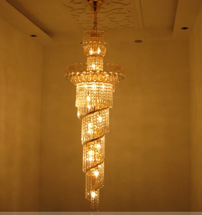 Освещение кристалл Люстры Модные Современные ясно Уотерфорд спираль сфере