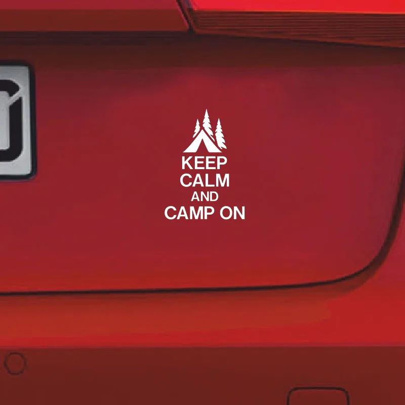 YJZT x 16 см наклейка с надписью KEEP CALM AND CAMP интересная виниловая автомобильная