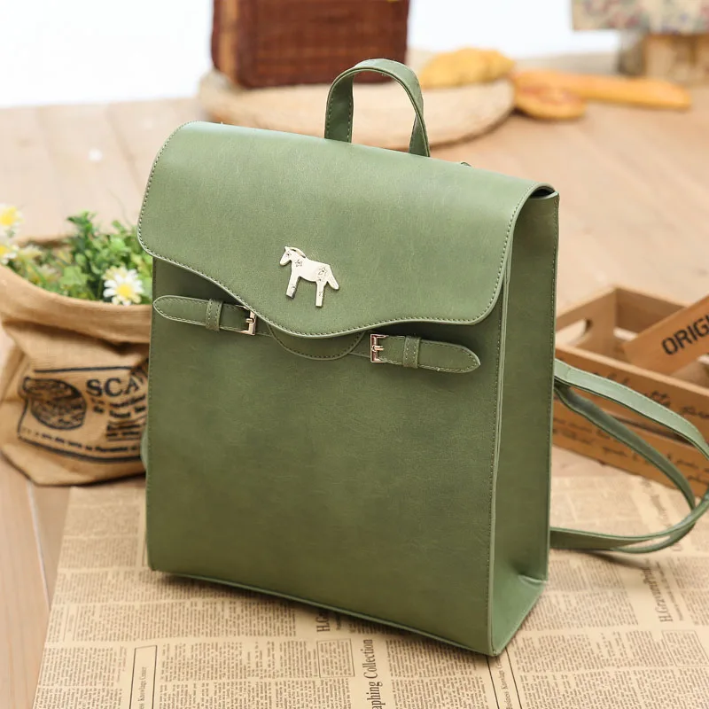 Мода женщины школьные рюкзаки сумка 2015 женский искусственная кожа рюкзак