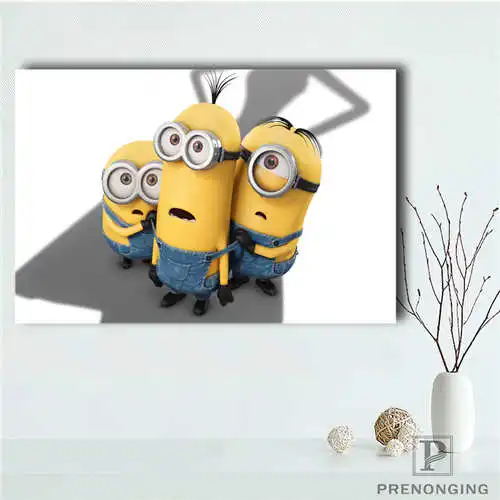 Пользовательские Миньоны (4) @ Печатный постер ткань стены искусства картины для