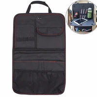 car seat back organizer cover auto seat back multi pocket protection pad with tray foldable table storage holder for baby kids