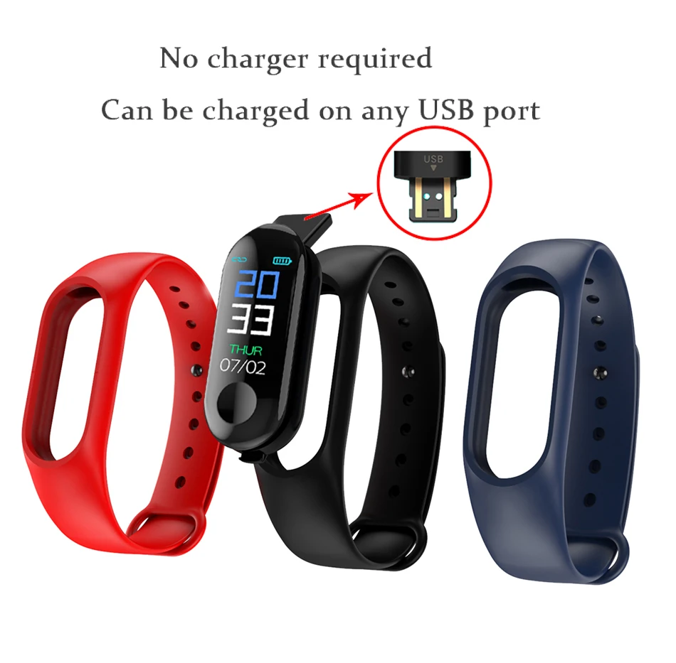 Смарт спортивные часы Фитнес браслет IP68 Водонепроницаемый крови Давление