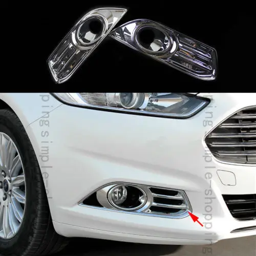2 шт. Хромированная передняя противотуманная фара Накладка для Ford Fusion Mondeo 13 14|for ford