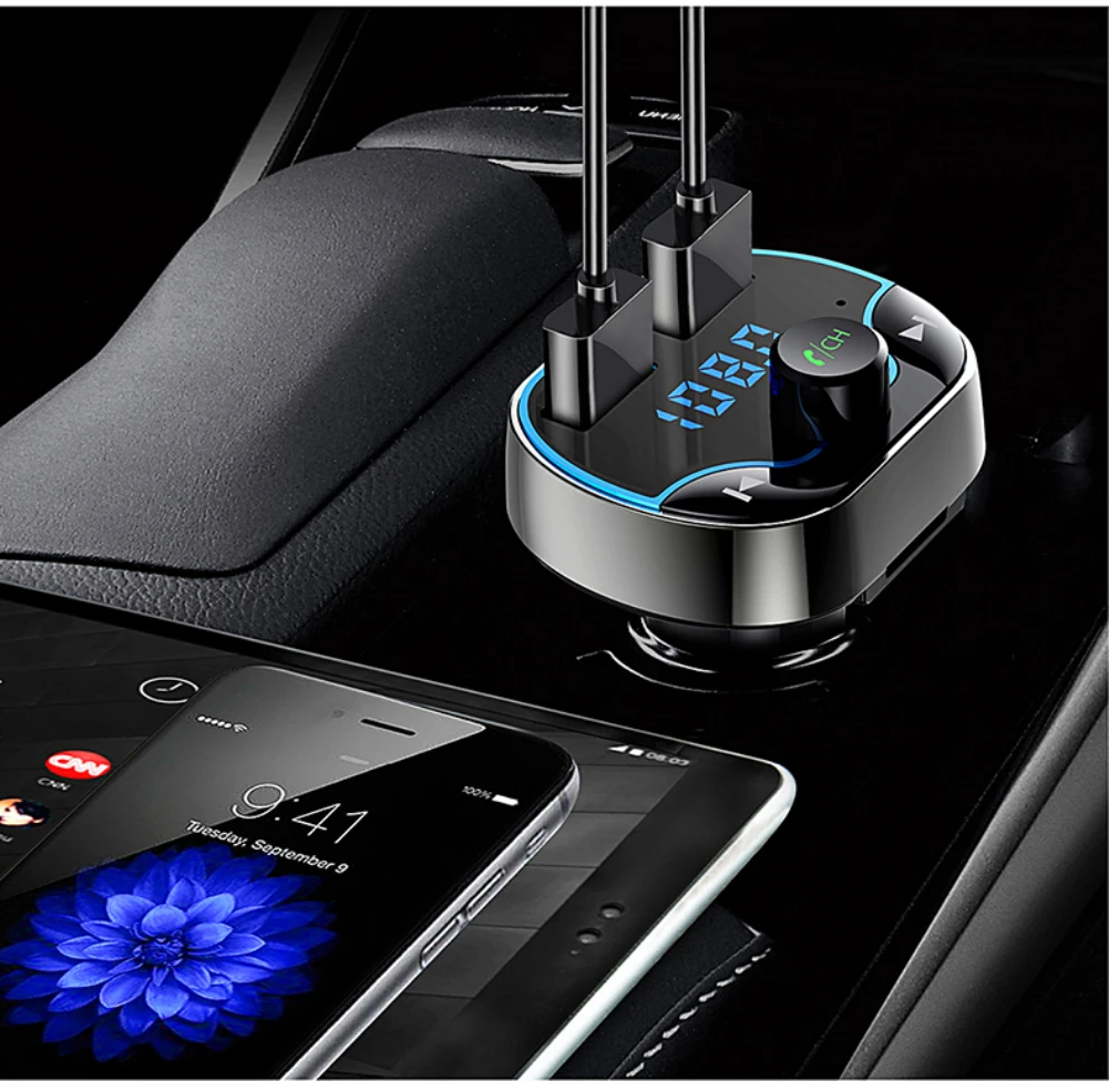 Автомобильный комплект громкой связи беспроводной Bluetooth fm-передатчик MP3 плеер 3.1A