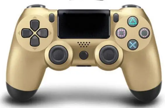 JIE LI проводной контроллер PS4 Bluetooth геймпад для sony playstation Dualshock 4 Вибрационный джойстик без аккумулятора без разъема для наушников - Цвет: Золотой