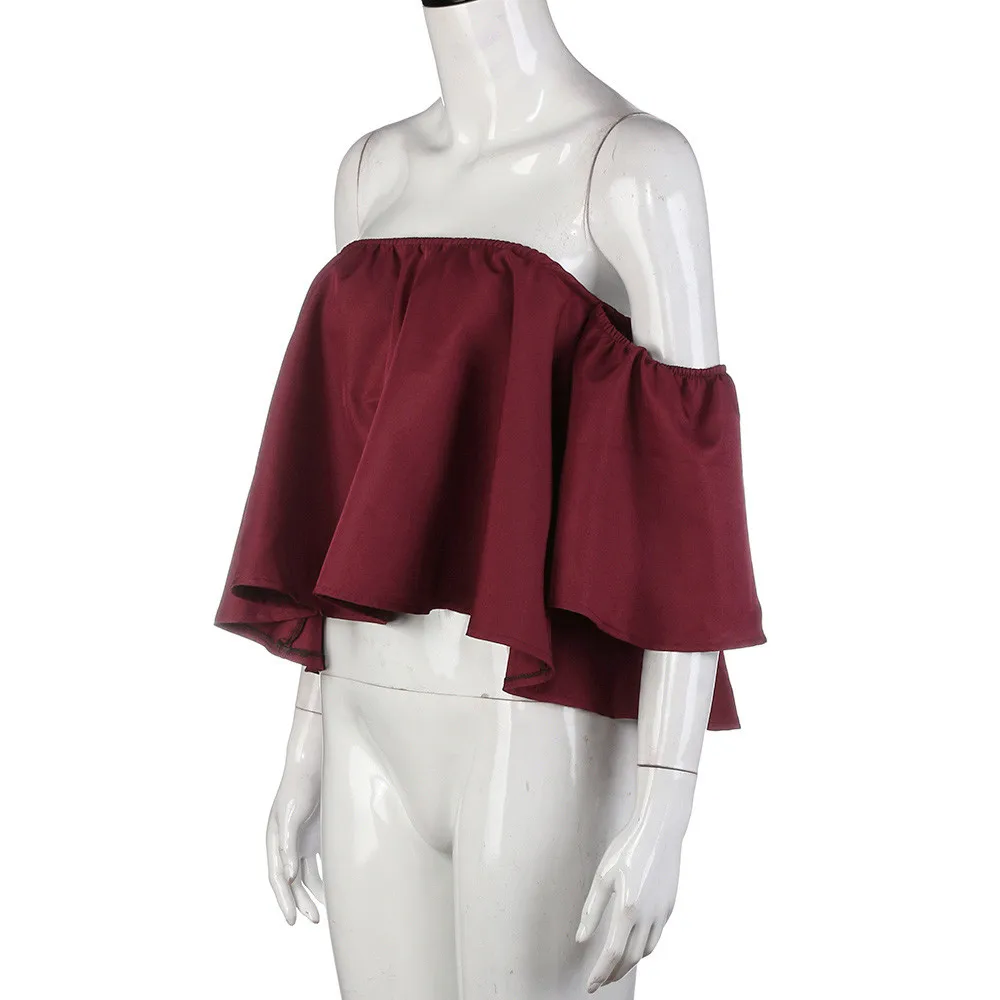 Женский топ без бретелек SAGACE летний бюстье на бретельках укороченный рукавов 2019|