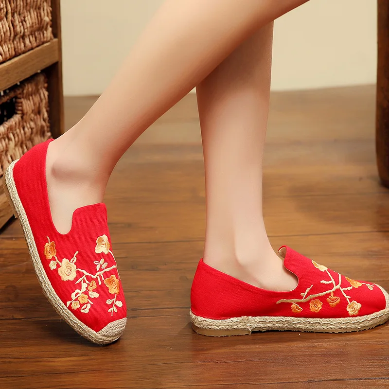 SONDR espadrilles/Женская Винтажная обувь с вышитыми цветами женские оксфорды на плоской