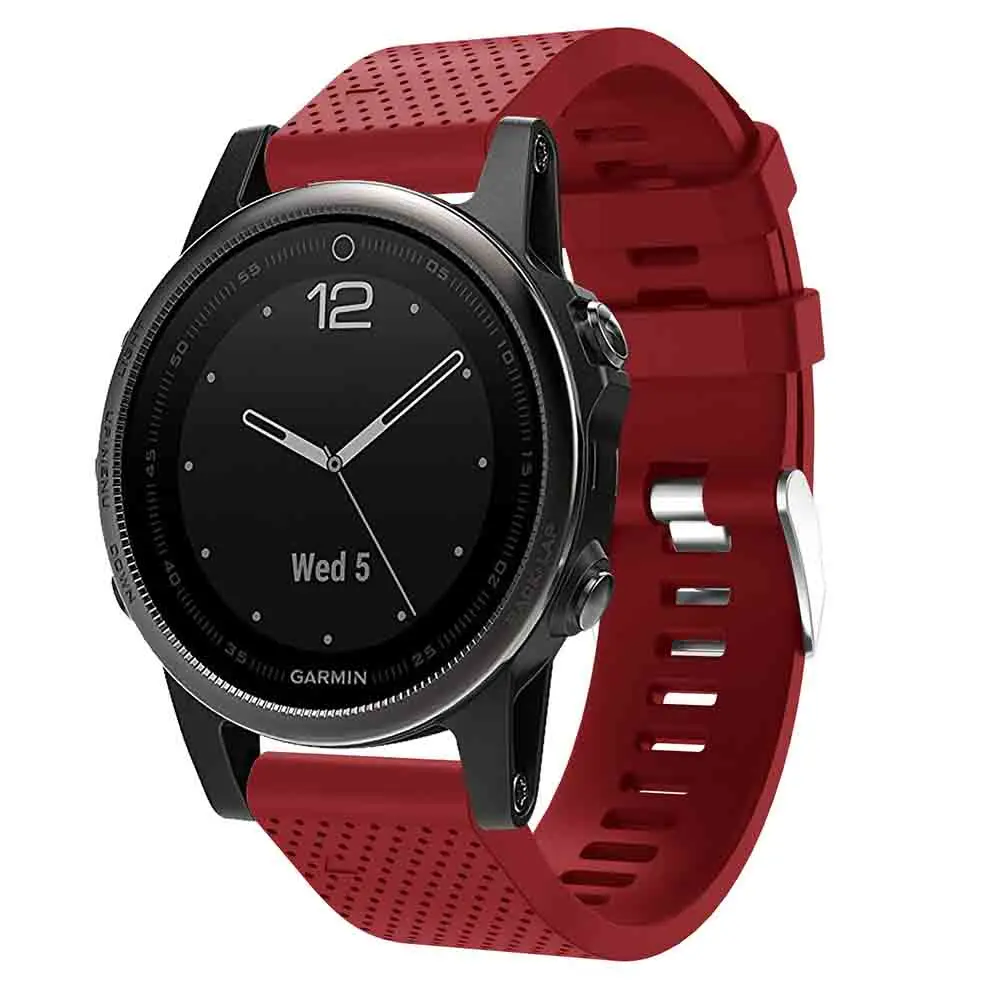 26 22 20 мм ремешок для часов Garmin Fenix 5X 5 5S Plus 3 3HR 935 часы Quick Release Silicone Easyfit Смарт