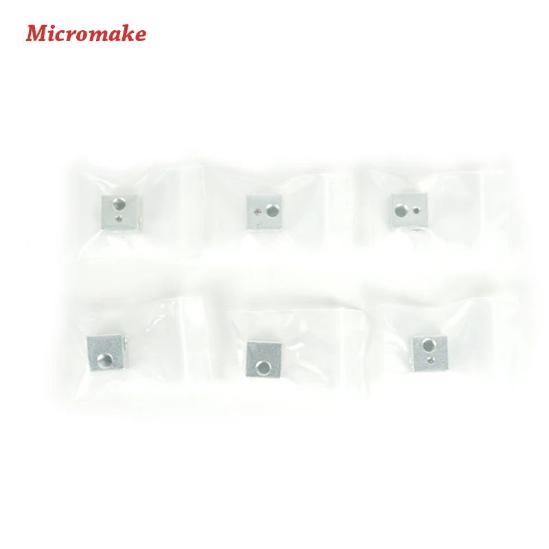 Micromake 3D-принтеры Запчасти 1 шт. алюминиевые нагревательные Блок 16*16*12 мм