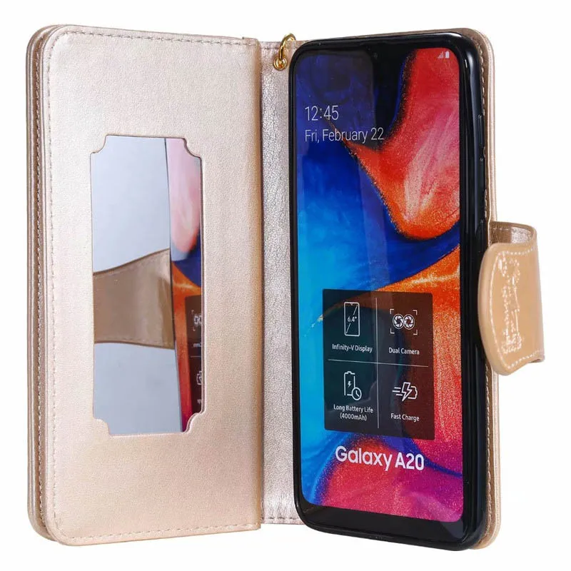 Женский Магнитный чехол с изображением кошки для Samsung A50 кожаный чехол-бумажник M10