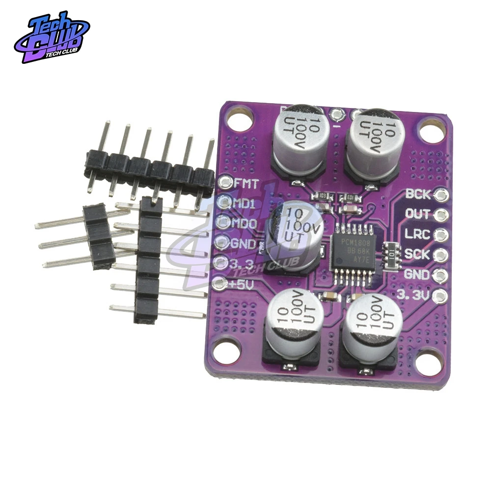PCM1808 105dB SNR аудио стерео ADC односторонний аналоговый вход декодер 24Bit усилитель плата плеер модуль