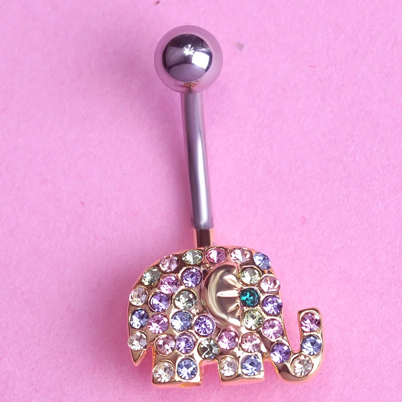 Эффектные маленькие пирсинг слона пупка кольца сексуальные ювелирные изделия