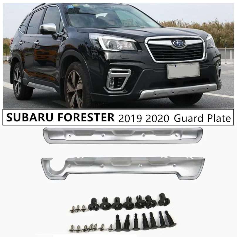 

Передний и задний бампер для SUBARU FORESTER 2019 2020, защитная пластина, Противоударная нержавеющая сталь и ABS, автомобильные аксессуары