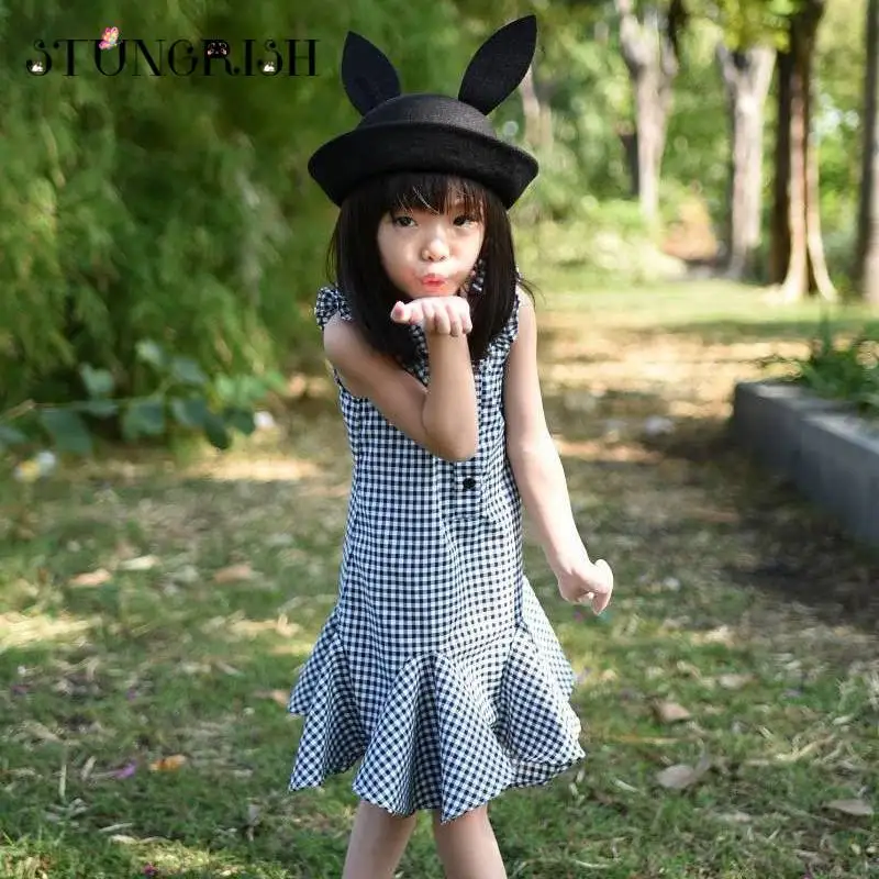 Summer girls dress elegant frocks plaid design unique style clothing children summerclothes casual holiday for 12M-4T | Детская одежда