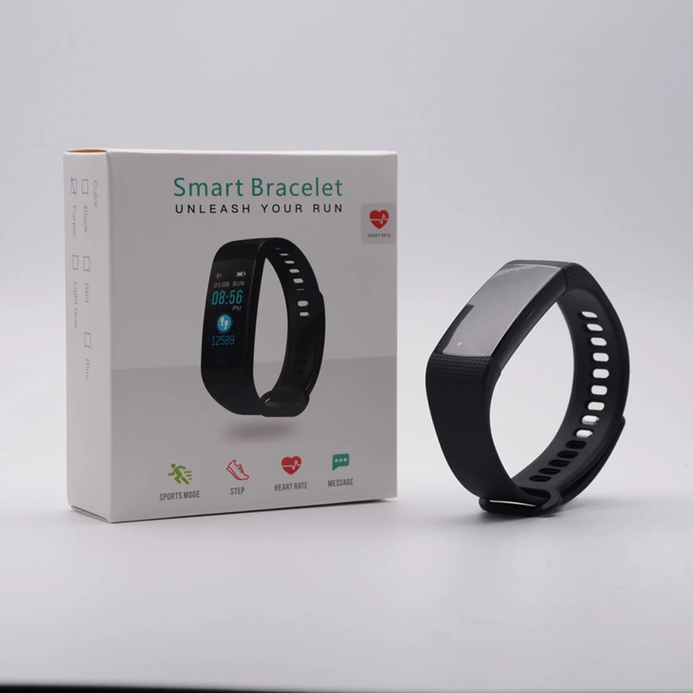 Смарт браслет Y5 с цветным экраном пульсометр фитнес трекер Bluetooth смарт