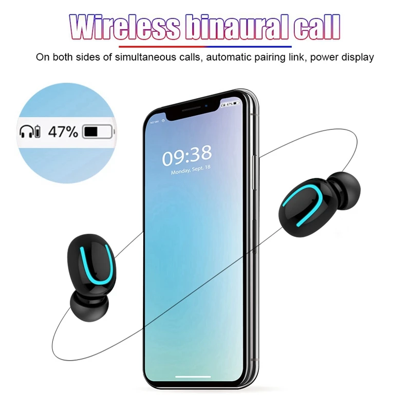 WHaY наушники вкладыши TWS с 5 0 Bluetooth Беспроводной стерео гарнитура микрофоном