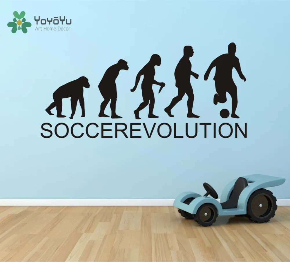 Эволюция Футбол Спортивная Настенная Наклейка EVOLUTION футбольная наклейка/Стикеры