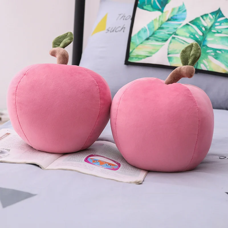 25/40 см Творческий Apple плюшевые игрушки Фрукты Яблоко с листьев кукла с моющейся плюшевая игрушка для дивана стул круглые 3D Подушка подарок