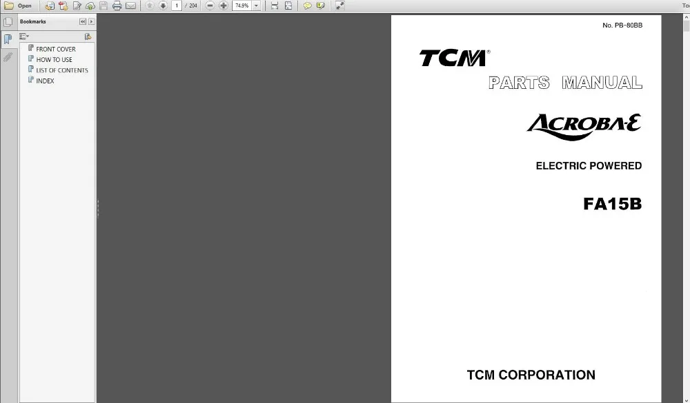 Все запчасти для вилочного погрузчика TCM Каталог 2019 | Автомобили и мотоциклы