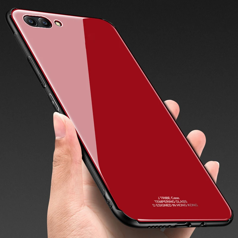 Чехол для Huawei Honor 10 роскошный тонкий глянцевый чехол из закаленного стекла с