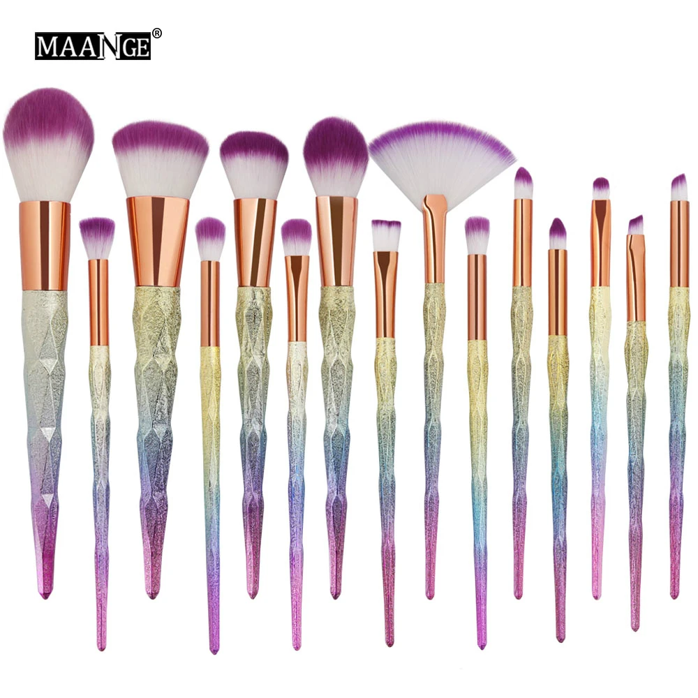 MAANGE, 10-15 шт., качественные кисти для макияжа, набор, инструмент для красоты, мощная основа, тени для век, румяна, смешивающая косметика для контурирования, кисти для макияжа