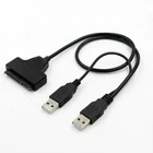 Кабель-адаптер с USB 2,0 на SATA 7 + 15 контактов, 22 контакта, для 2,5 