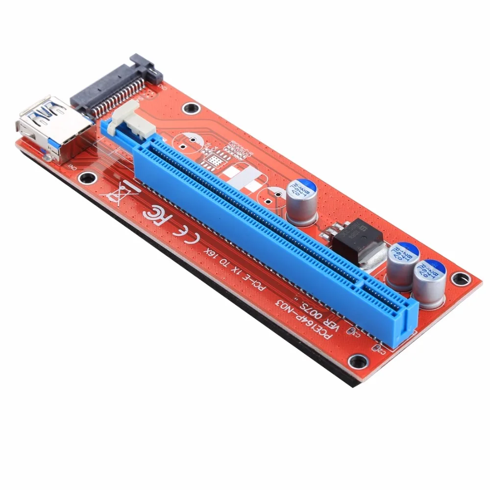 USB 3.0 PCI-E Экспресс 1x до 16x Райзер-карта адаптер 15 Pin SATA Power с USB-кабелем | Компьютеры и