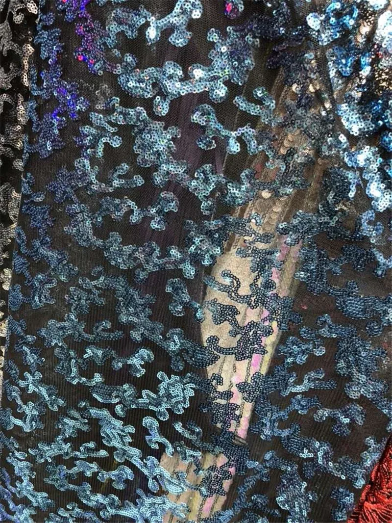 

fashionable tulle embroidery french net lace fabric H-19.11111 with sequins for party dress