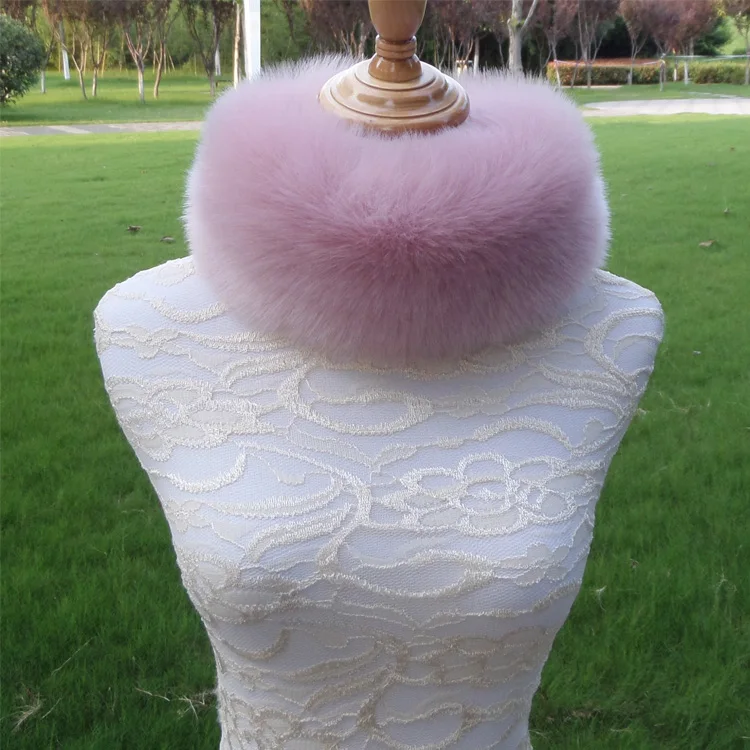 Новинка кольцо из искусственного лисьего меха в южнокорейском стиле супермягкий