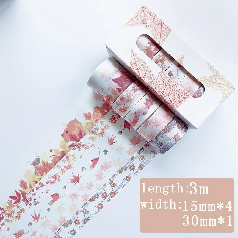 6 5 шт./лот цветок Фольга Сделай Сам лента для декорации Washi Скрапбукинг клейкую ленту наклейки Скрапбукинг Washitape стиральная лента 024028 - Цвет: 6