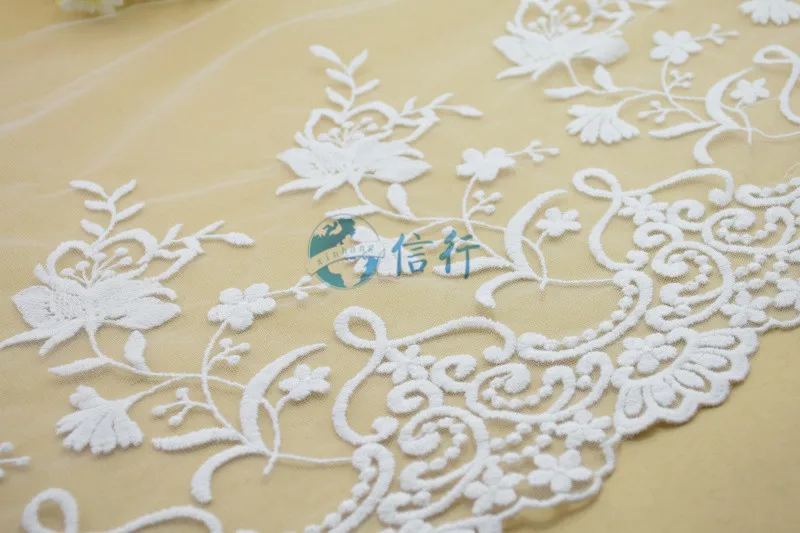 Гипюровые ленты для шитья с вышивкой из хлопка шириной 35 см или тканевая основа