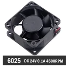 50 шт. Gdstime DC 0.1A 24 В 2Pin 60 мм 60x60x25 мм 6025 чехол для процессора компьютерный охлаждающий кулер вентилятор 4500 обмин