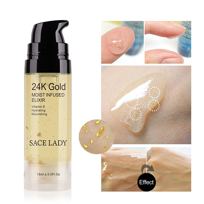 SACE LADY 24k золото эликсир ультра основа праймер увлажняющее эфирное масло для лица