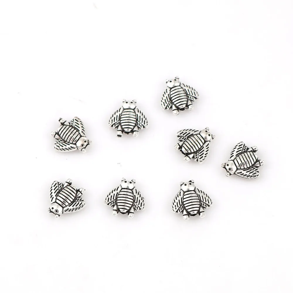 DoreenBeads цинковый бусины-вставки из Сплава Fly серебро Цвет самодельные результаты