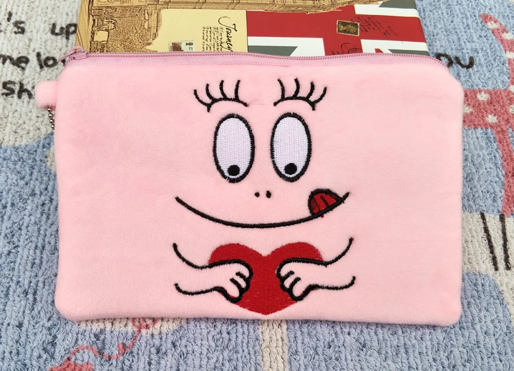 Мультфильм Микки Минни Barbapapa Улица Сезам Duffy медведь мягкая игрушка "Розовая пантера" милая сумочка-косметичка - Цвет: Фиолетовый