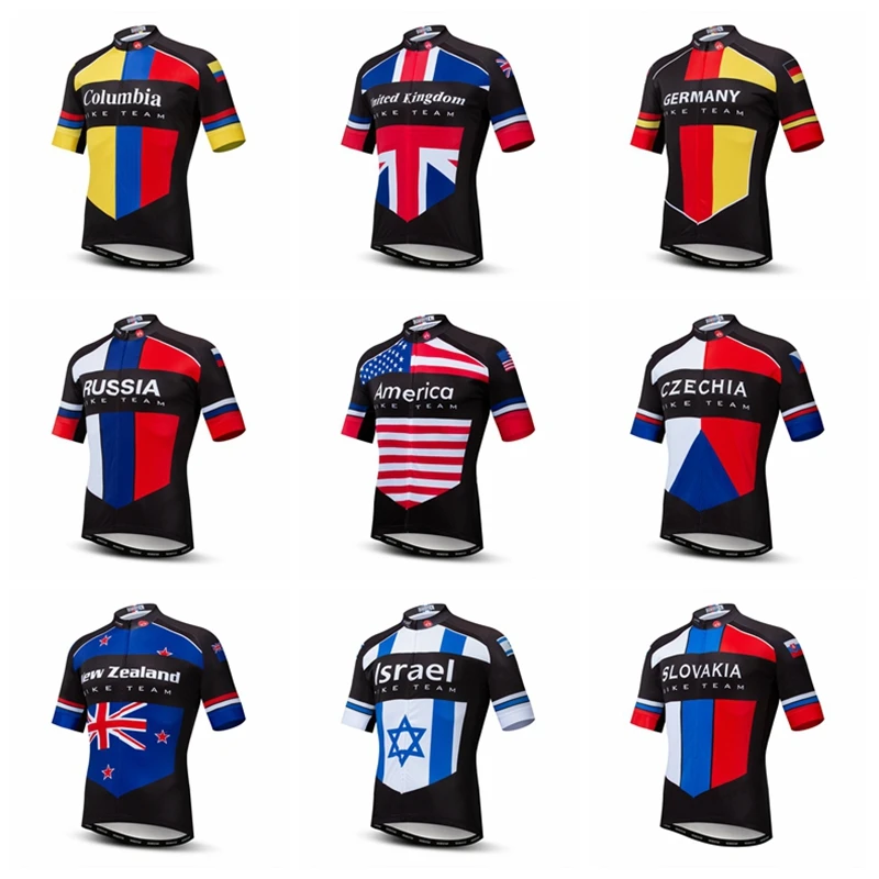 

Weimostar 2019 National Team Men Bike Jersey Summer Short Sleeve Cycling Jersey Youth Breathable Quick Dry Bicycle Shirt Tops