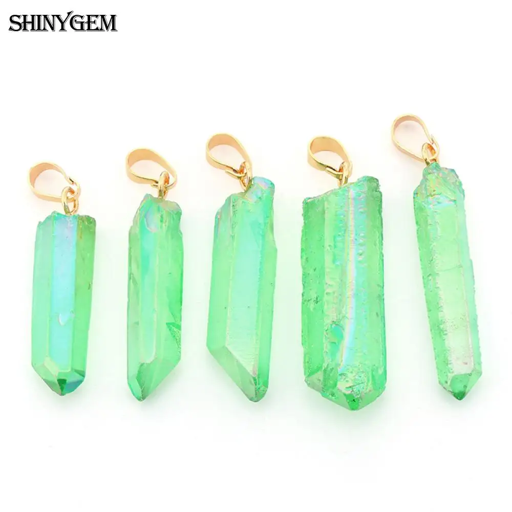 ShinyGem 5 шт 26 50 мм неправильный натуральный кварцевый кристалл столб кулон чакра