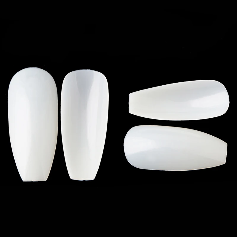 500 шт./пакет белые гробовые насадки для дизайна ногтей полное покрытие накладной