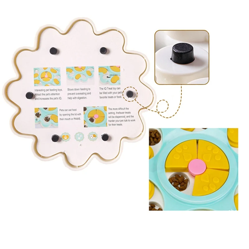 Dog Bowl Puppy Food Dispenser Pet Feeding Training Toys pet toy Educational Flower Choke | Дом и сад